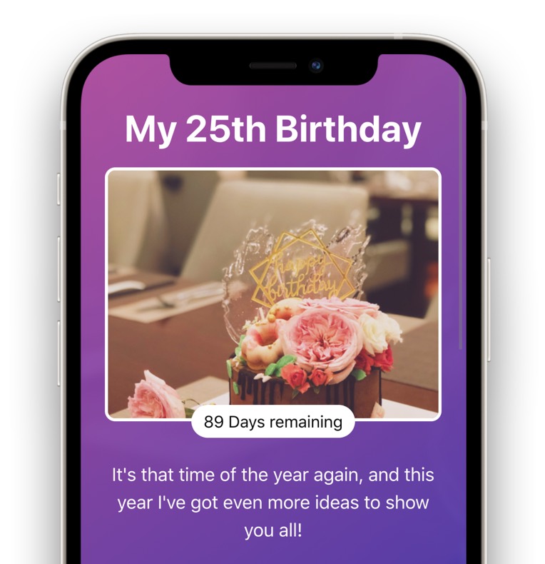 Creating an event on giftwhale on the iphone or mobile